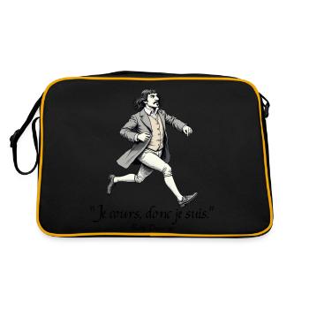 Je cours dons je suis - Sac Retro - noir/or - Dos