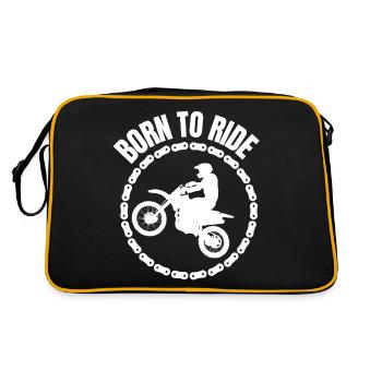 Né pour rouler en motocross - Sac Retro - noir/or - Dos