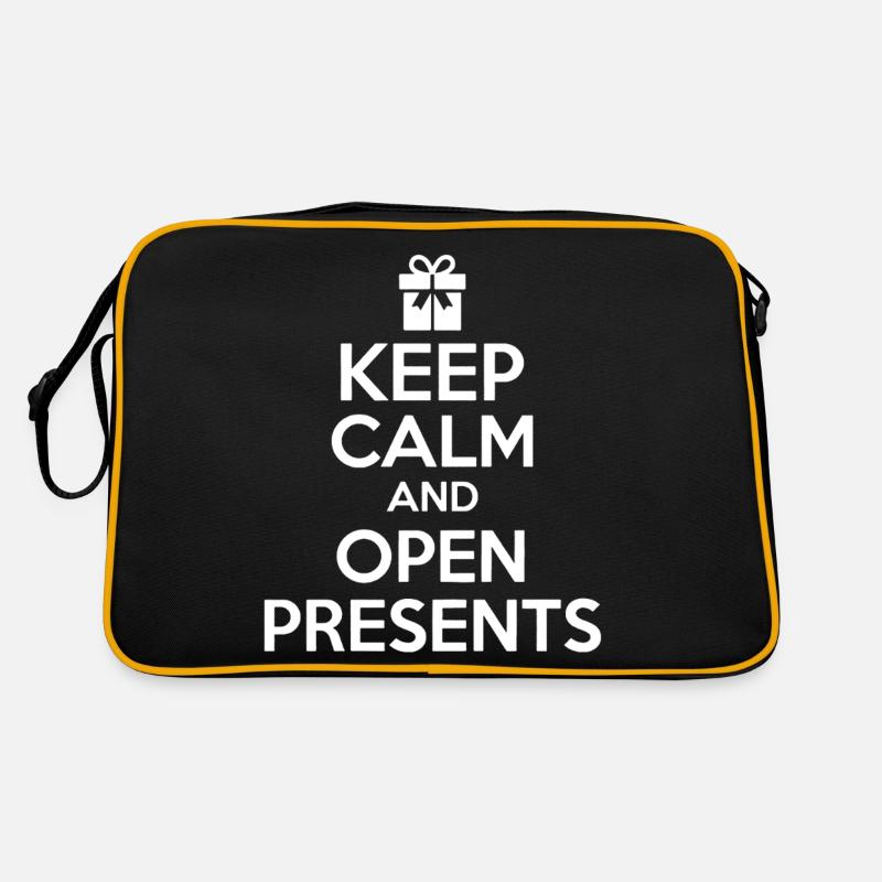Christmas Keep Calm And Open Presents Retro Bag
