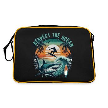 Respecter l’océan - Sac Retro - noir/or - Dos