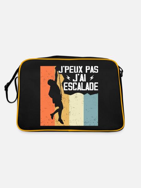 Je Peux Pas J'ai Escalade - Sac Retro - noir/or