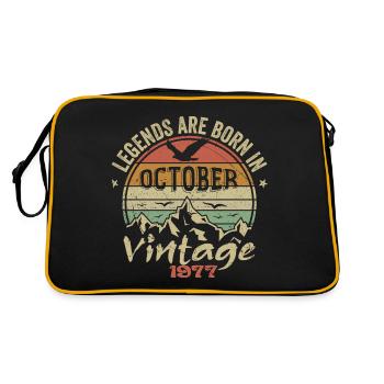 Awesome Since October 1977 - October 1977 Gift - Retro Bag - black/gold - Back