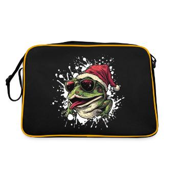 Grenouille Noël Drôle - Sac Retro - noir/or - Dos