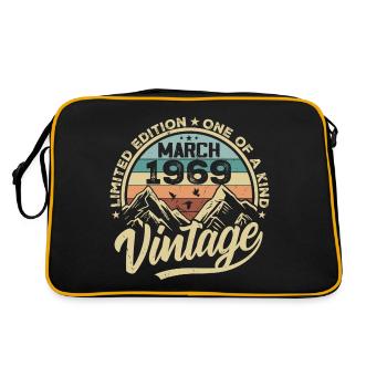 Mars 1969 Anniversaire - Millésime Mars 1969 - Sac Retro - noir/or - Dos