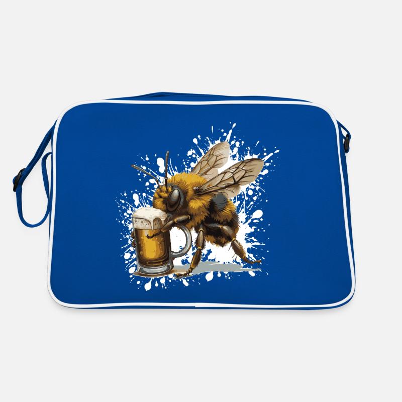 Biene Bier Lustig Retro Tasche
