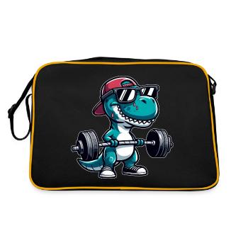 T-Rex Workout Dino Musculation - Sac Retro - noir/or - Dos