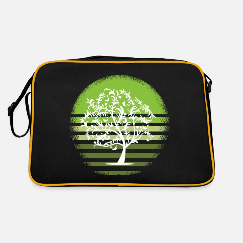 Nature arbre blanc retro feuillus coucher de soleil D Sac Retro