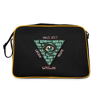 Que se passe-t-il! - Sac Retro - noir/or - Dos