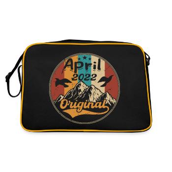 Jubiläum April 2022 | Geschenk April 2022 - Retro Tasche - Schwarz/Gold - Hinten