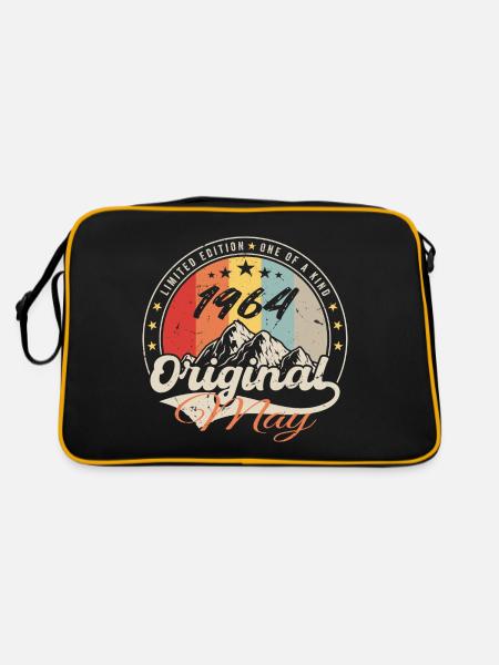 Mai 1964 | Jahrgang 1964 Jubiläum | Mai 1964 - Retro Tasche - Schwarz/Gold