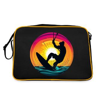 Kitesurfer Sunset Kiting - Sac Retro - noir/or - Dos