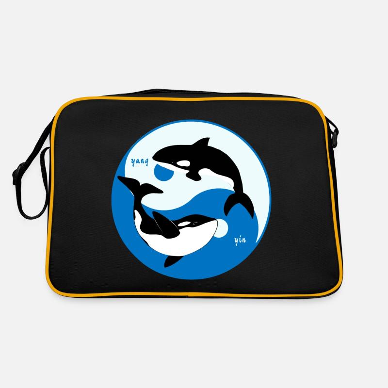 Orca Yin Yang - Killerwal Tierschutz Retro Tasche
