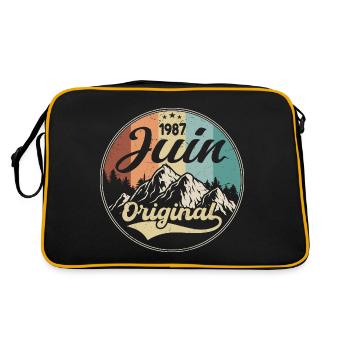 Juin 1987 - Juin 1987 Anniversaire 1987 Original - Sac Retro - noir/or - Dos