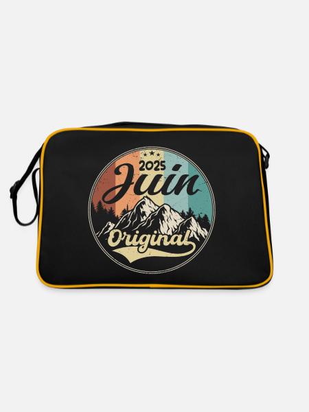 Juin 2025 - Juin 2025 Anniversaire 2025 Original - Sac Retro - noir/or - Dos