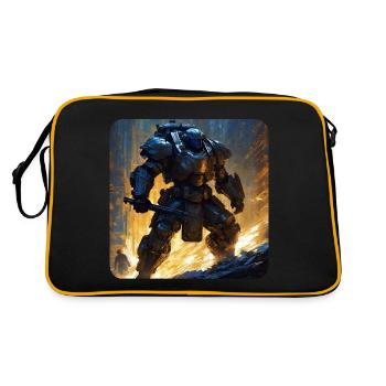 Dark Cyborg Android Warrior - Retro Bag - black/gold - Back