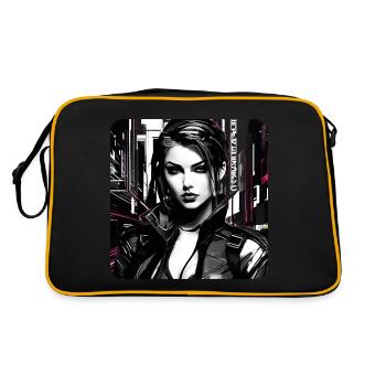 Cool Streetwear Gothic Girl - Sac Retro - noir/or - Dos