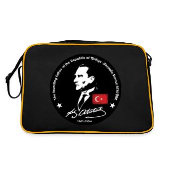 Mustafa Kemal Atatürk - Sac Retro - noir/or - Dos