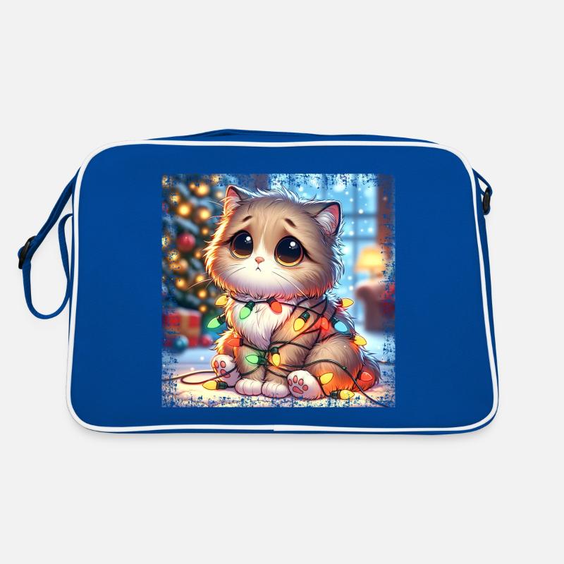 Chat de Noël mignon - Fée Lumières Chaos dans le Sac Retro