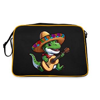 Cinco de Mayo Dino T-Rex - Retro Bag - black/gold - Back