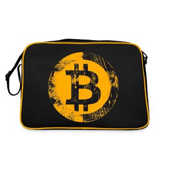 Bitcoin Grunge Digital Gold - Retro Bag - black/gold - Back