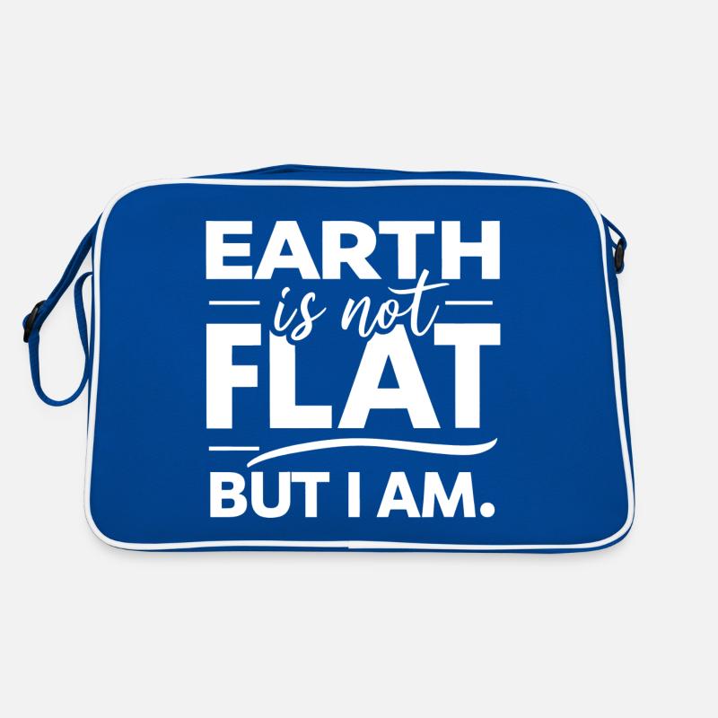 Satire Flat Earth Ironic Jokes Retro Bag