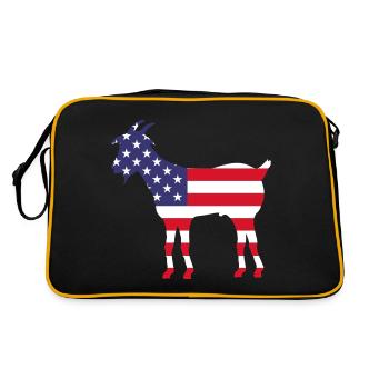 American Flag Goat - Sac Retro - noir/or - Dos