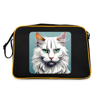 Fier visage de chats Maine Coon - Sac Retro - noir/or - Dos