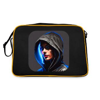 Fille Cyberpunk Cool - Sac Retro - noir/or - Dos