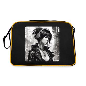 Fille Punk Gothique Cool - Sac Retro - noir/or - Dos