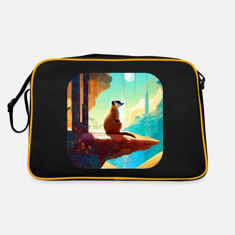 Niedliches Erdmännchen Retro Tasche