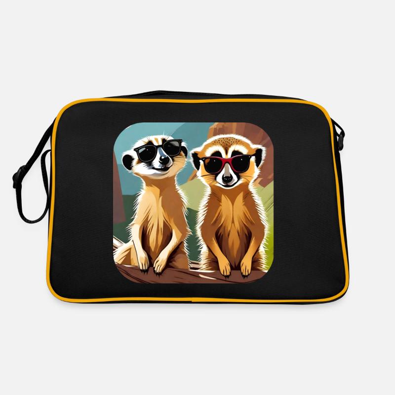 Niedliche Erdmännchen Retro Tasche