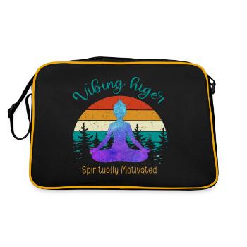 Vibing higer, motivé par l’, rétro backgro - Sac Retro - noir/or - Dos