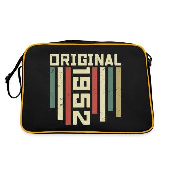 1952 Retro Geschenk 1952 72 Jahre Jubiläum Geschenk - Retro Tasche - Schwarz/Gold - Hinten