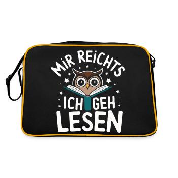 oiseau de nuit hibou hibou oiseau - Sac Retro - noir/or - Dos