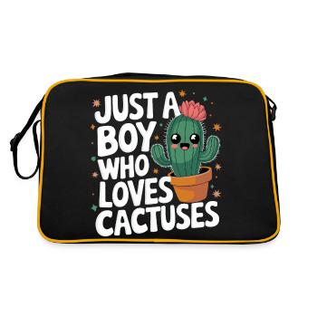 Cactus Cacti Desert Plant - Retro Bag - black/gold - Back