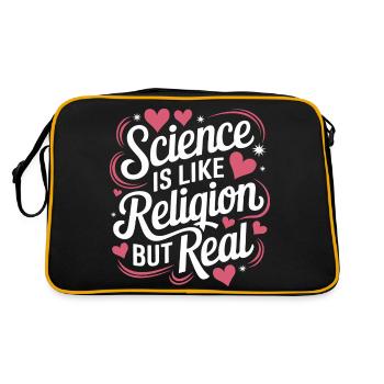 Atheism, Atheist, Anti-Religion, Agnostic - Retro Bag - black/gold - Back
