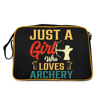 Juste une fille qui aime le tir à l’arc - Sac Retro - noir/or - Dos