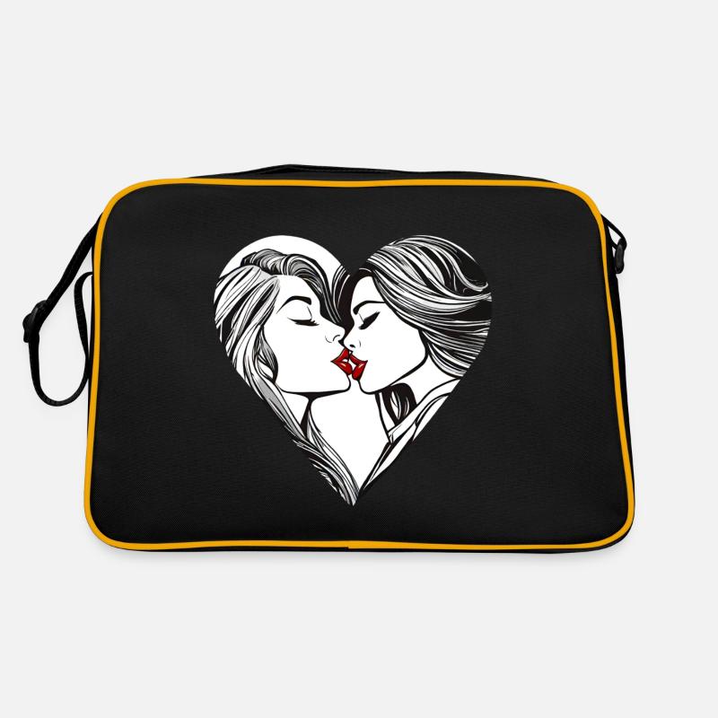 Filles dans le coeur de l’amour Sac Retro