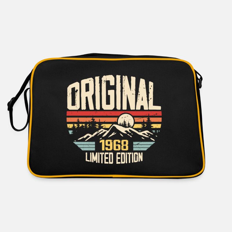 Nostalgisches 1968 Geburtstagsgeschenk 1968 - Retro Tasche - Schwarz/Gold