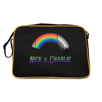 Heartstopper Rainbow Nick and Charlie LBGTQIA+ - Retro Bag - black/gold - Back