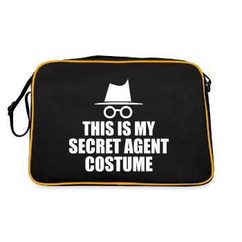 This Is My Secret Agent Costume - Sac Retro - noir/or - Dos