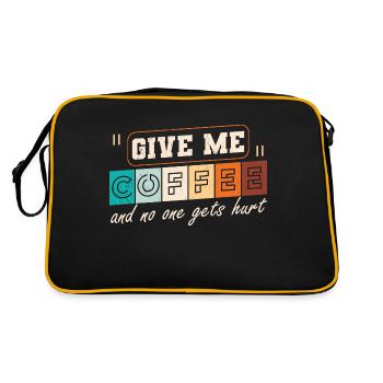 Give me Coffee and no one gets hurt - Retro Bag - black/gold - Back