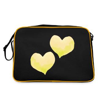 Coeurs Amour Dans Amour Mariage - Sac Retro - noir/or - Dos
