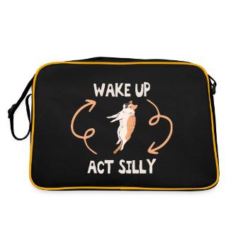 Wake Up Act Silly Cat - Wake Up Act Silly Cat Kids - Retro Bag - black/gold - Back