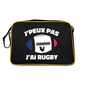 Je Peux Pas J'ai Rugby - Sac Retro - noir/or - Dos