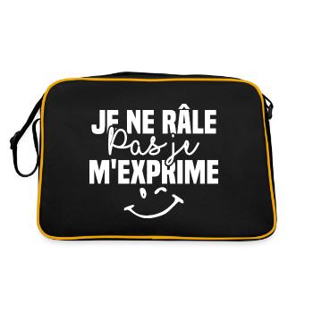 Je ne râle pas je m'exprime - Sac Retro - noir/or - Dos