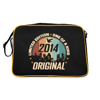2014 Vintage Zeitloses Geburtstagsgeschenk 2014 - Retro Tasche - Schwarz/Gold - Hinten