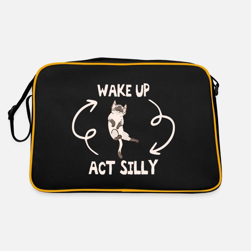 Wake Up Act Silly Cat - Wake Up Act Silly Cat Kids Retro Bag