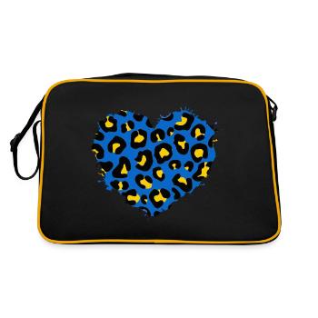 UKRAINE "Ukrainian leopard love" slava ukraini - Retro Bag - black/gold - Back