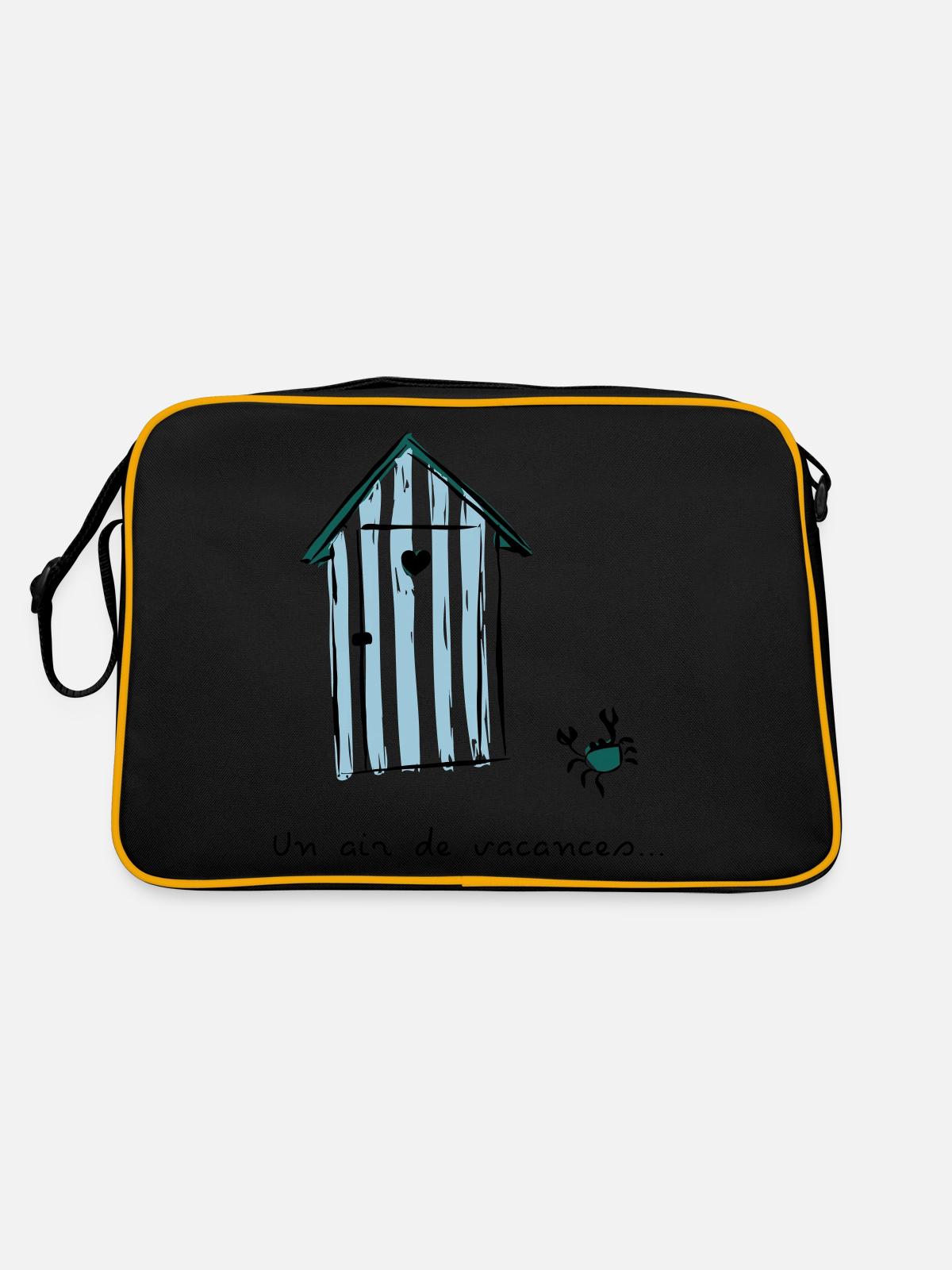 Cabine de plage - Sac Retro - noir/or - Dos